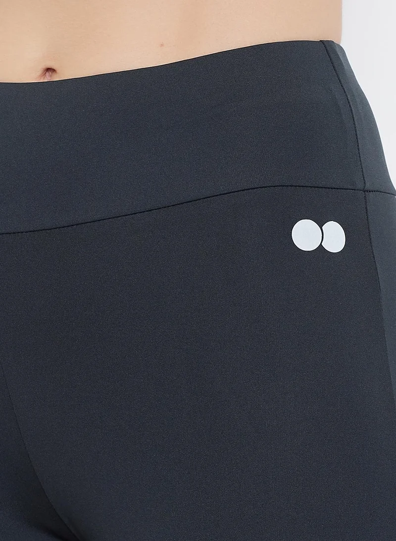 Clovia Blue Snug Fit Active High-Rise Tights in Navy for Women | Best Price UAE